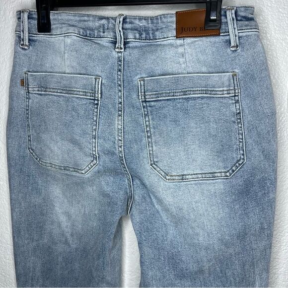 Judy Blue Jogger High Rise Light Blue Wash Square Pocket Women’s Jeans Sz 11/30 - Picture 6 of 12